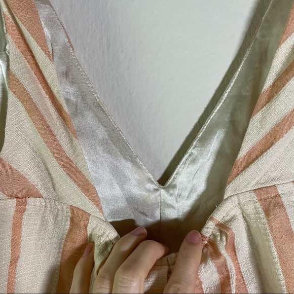 SOLD 9/6 live HD in Paris Blushing Rococo Pink Striped Tank - Picture 10 of 12